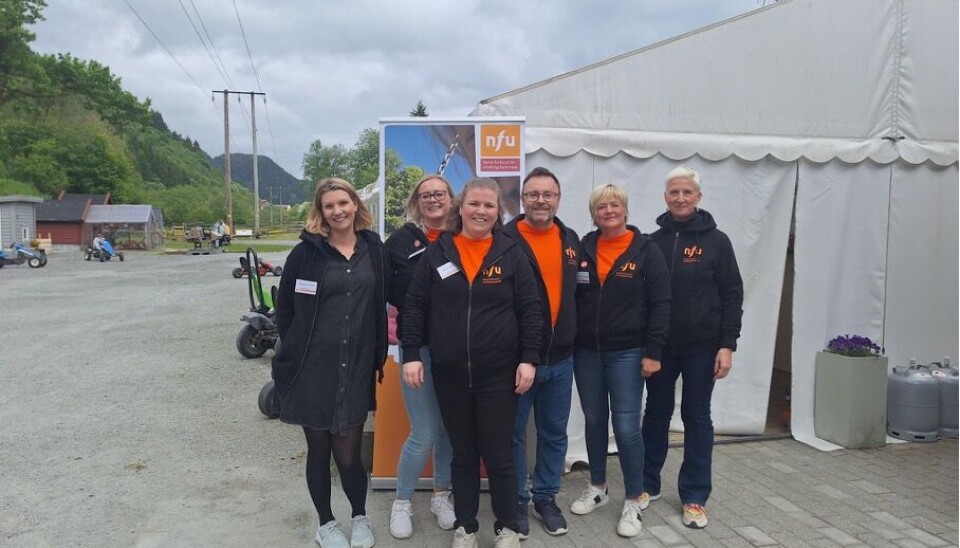 Styret NFU Bjørnafjorden lokallag, frå høgre; Ingebjørg Agasøster Skutlaberg, Ellen Merethe Lyssand, Ulf Lunde, Ingvild Jansen, Eirin Bergheim og Rebekka Holmaas.